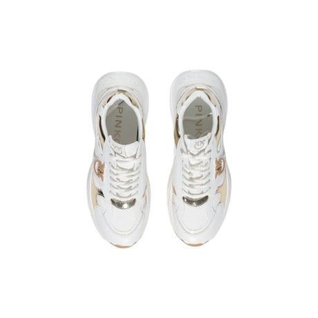 PINKO White Leather Chunky Sneakers