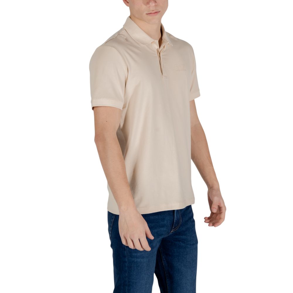 EA7 Emporio Armani Beige Bomuldspoloshirt