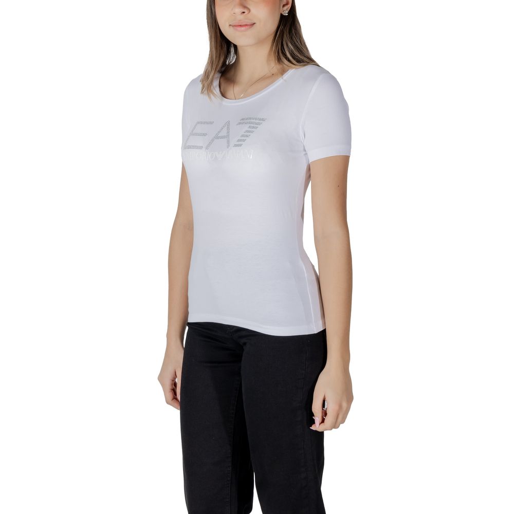 EA7 Emporio Armani T-shirt i hvid bomuld