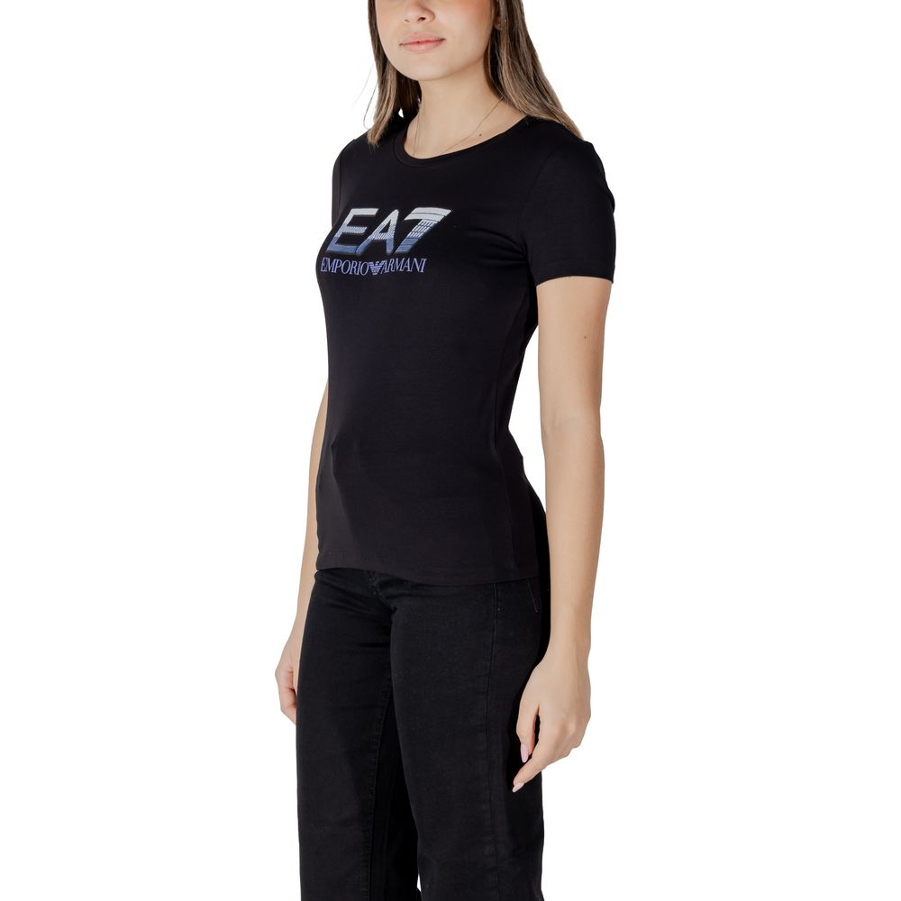 EA7 Emporio Armani Sort bomulds-T-shirt