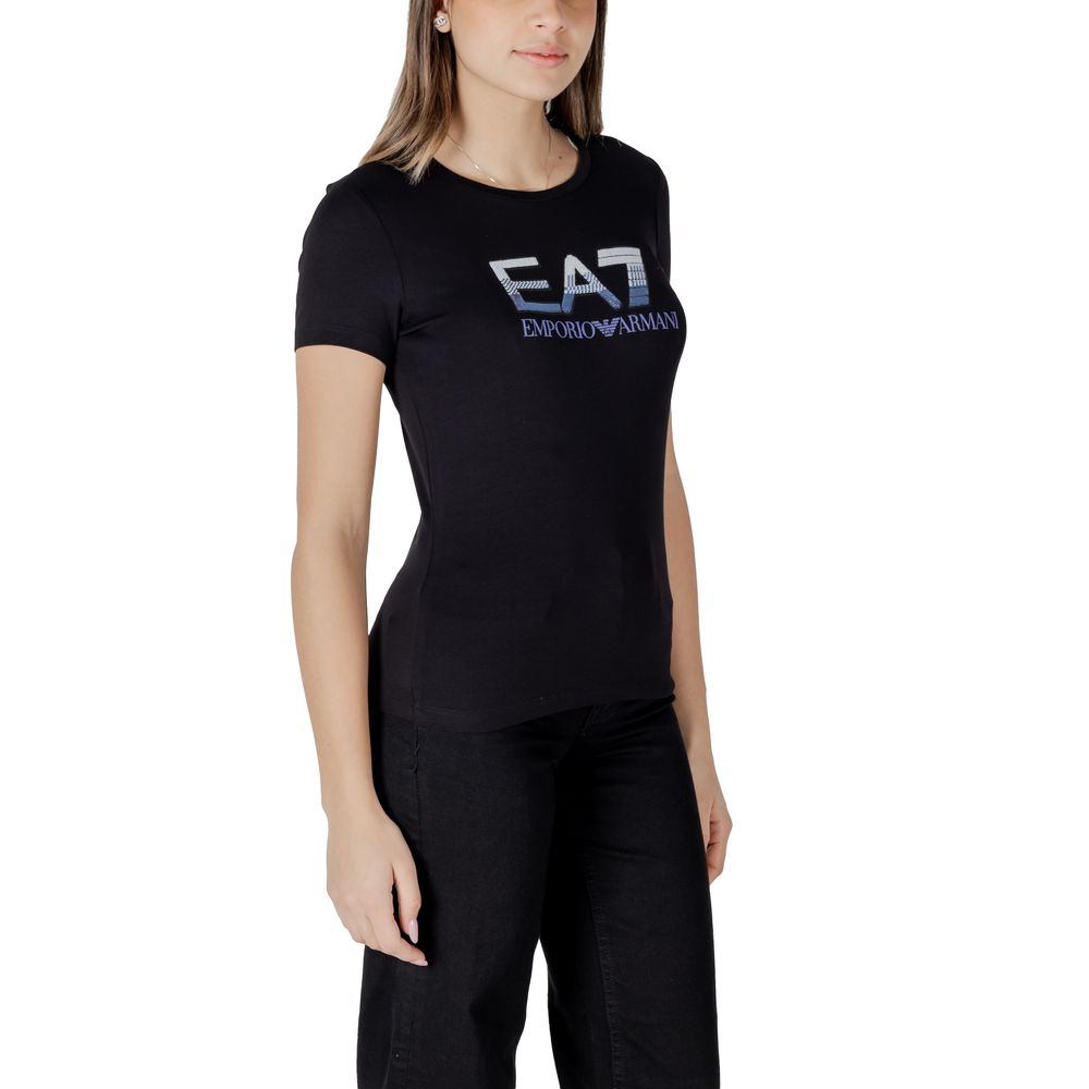 EA7 Emporio Armani Sort bomulds-T-shirt