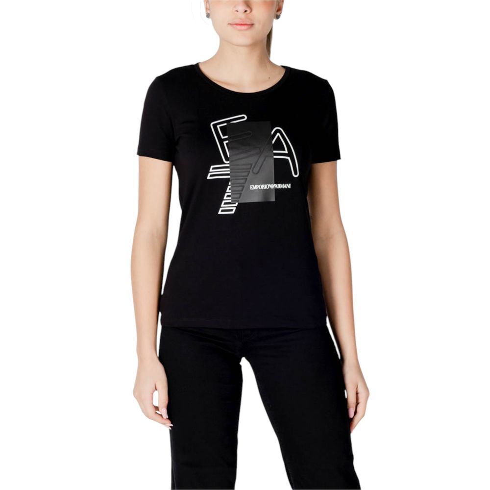 EA7 Emporio Armani Sort bomulds-T-shirt