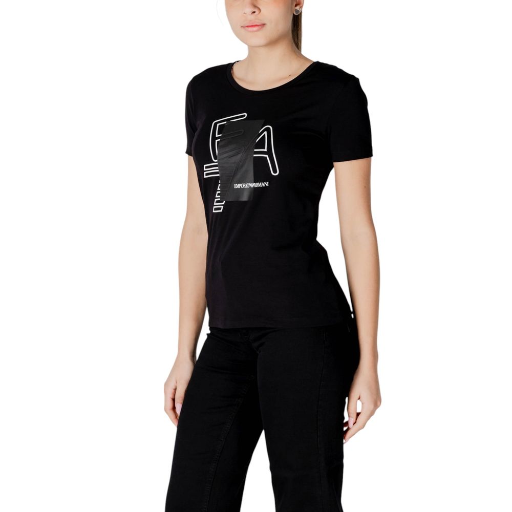 EA7 Emporio Armani Sort bomulds-T-shirt