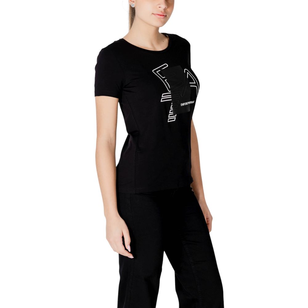 EA7 Emporio Armani Sort bomulds-T-shirt