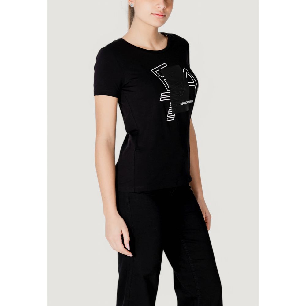 EA7 Emporio Armani Sort bomulds-T-shirt