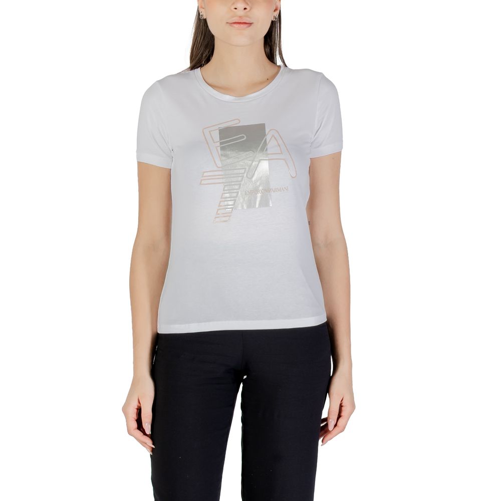 EA7 Emporio Armani T-shirt i hvid bomuld