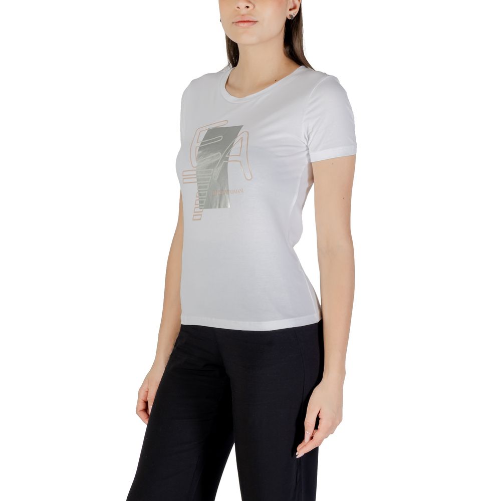 EA7 Emporio Armani T-shirt i hvid bomuld