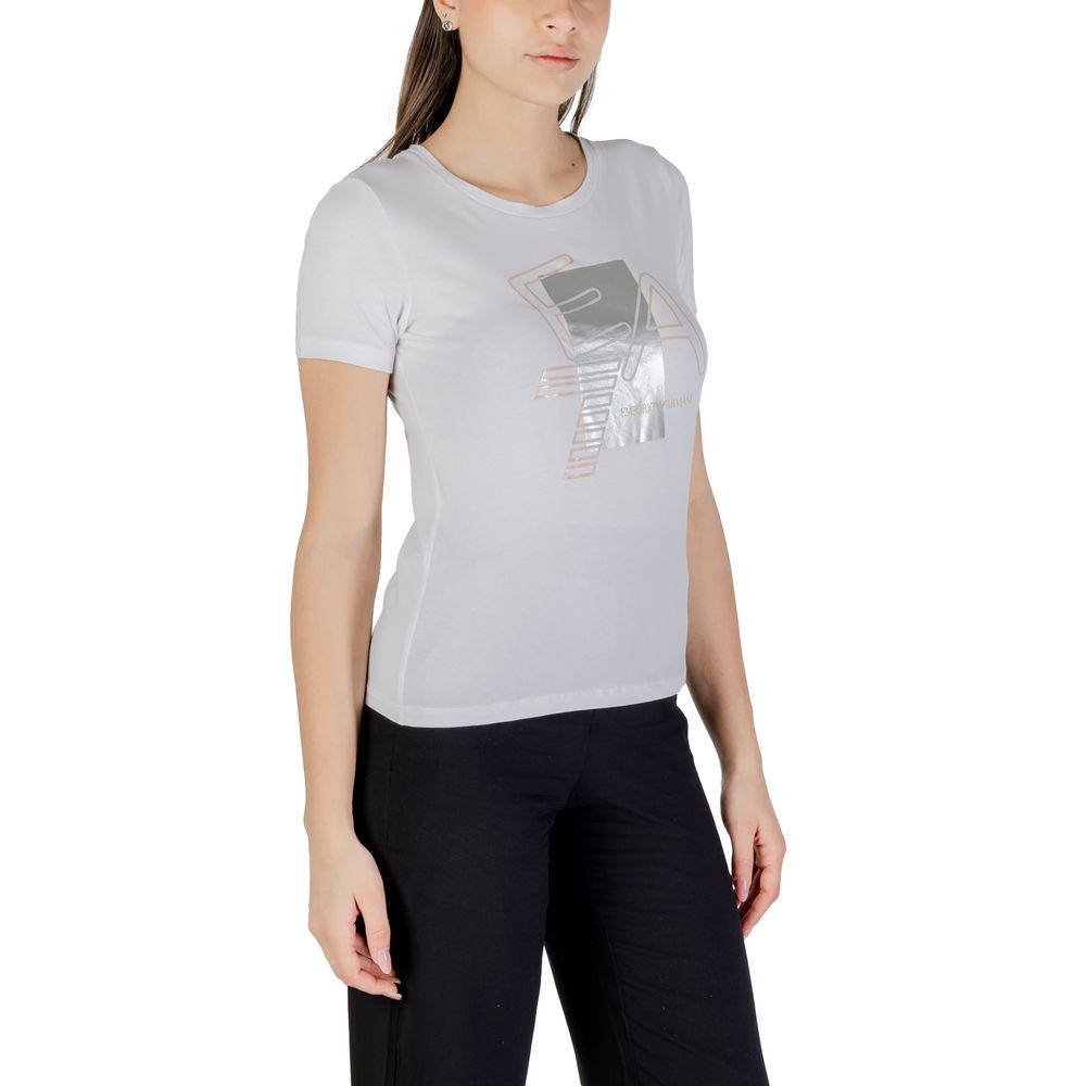 EA7 Emporio Armani T-shirt i hvid bomuld