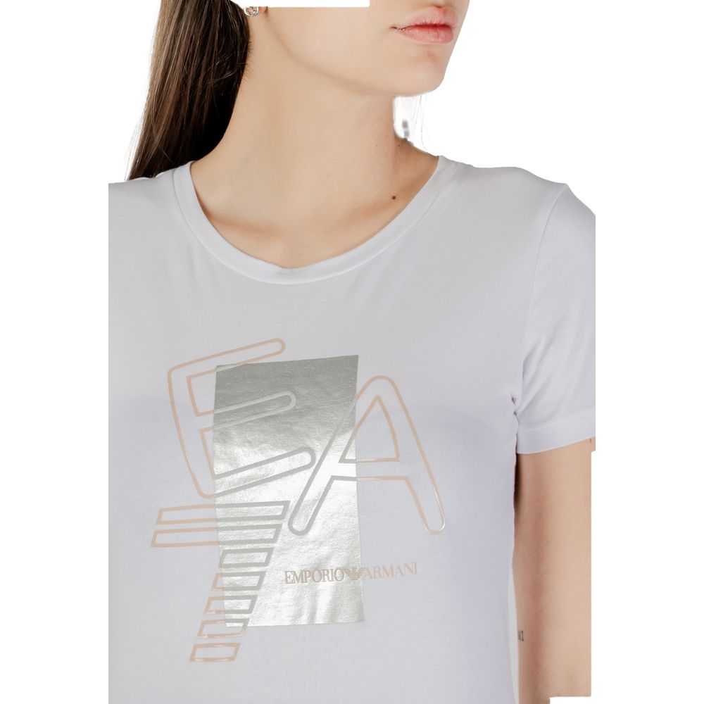 EA7 Emporio Armani T-shirt i hvid bomuld