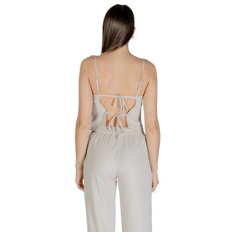 Kun beige top i genbrugspolyester