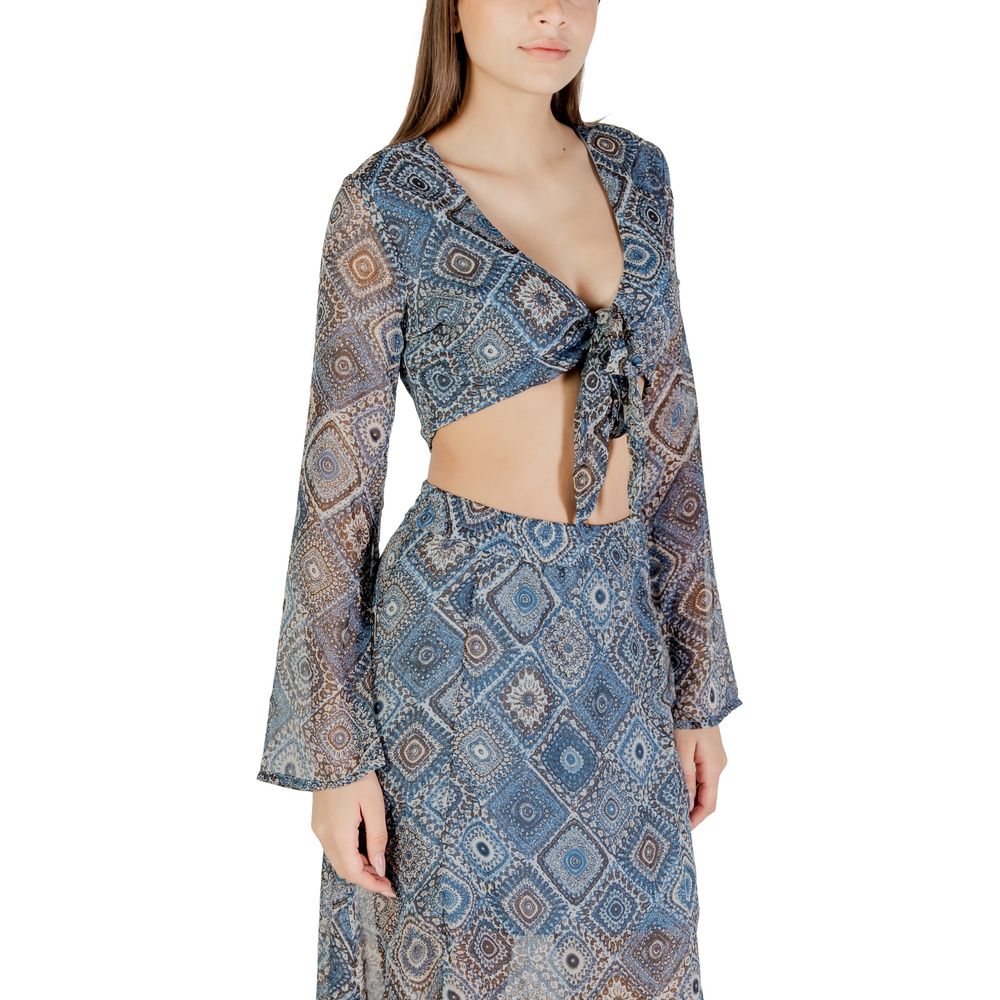 Kun blå top af genbrugspolyester