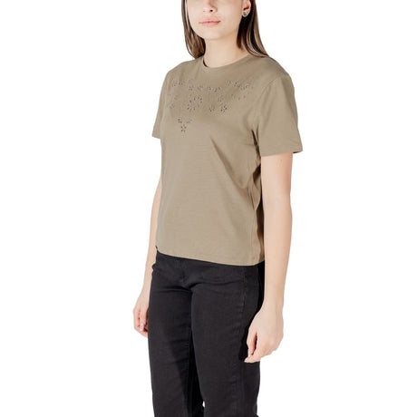 Jacqueline De Yong Grøn Bomulds T-shirt