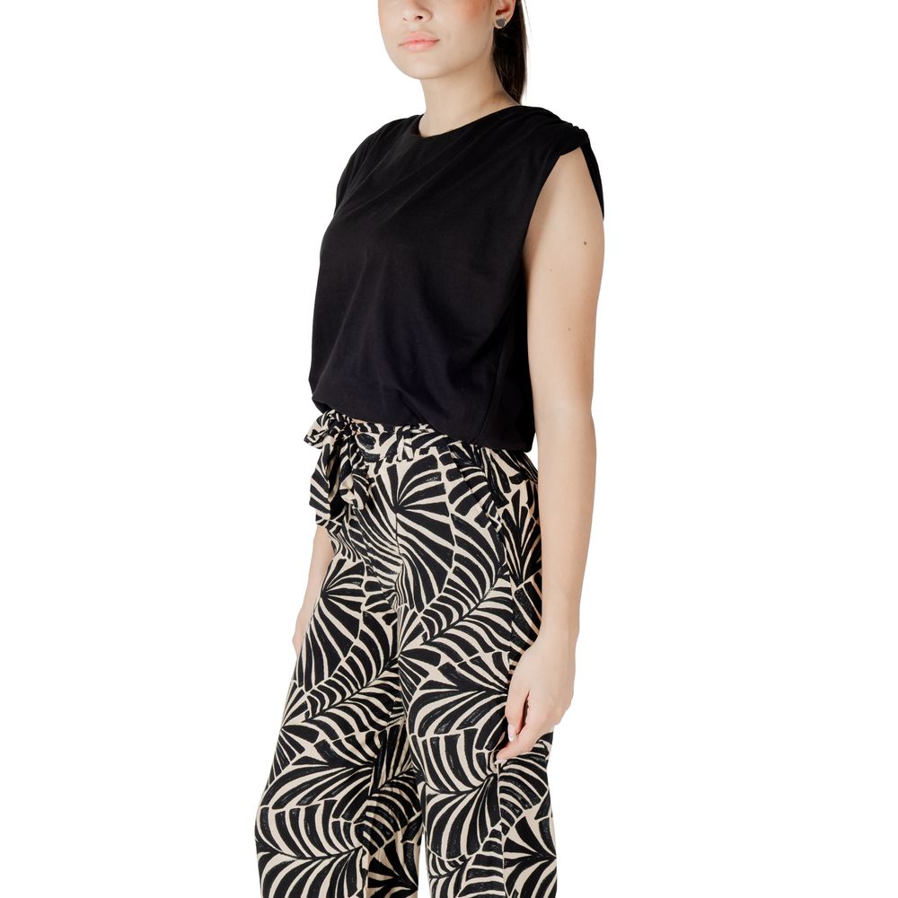 Jacqueline De Yong Sort bomuldstop