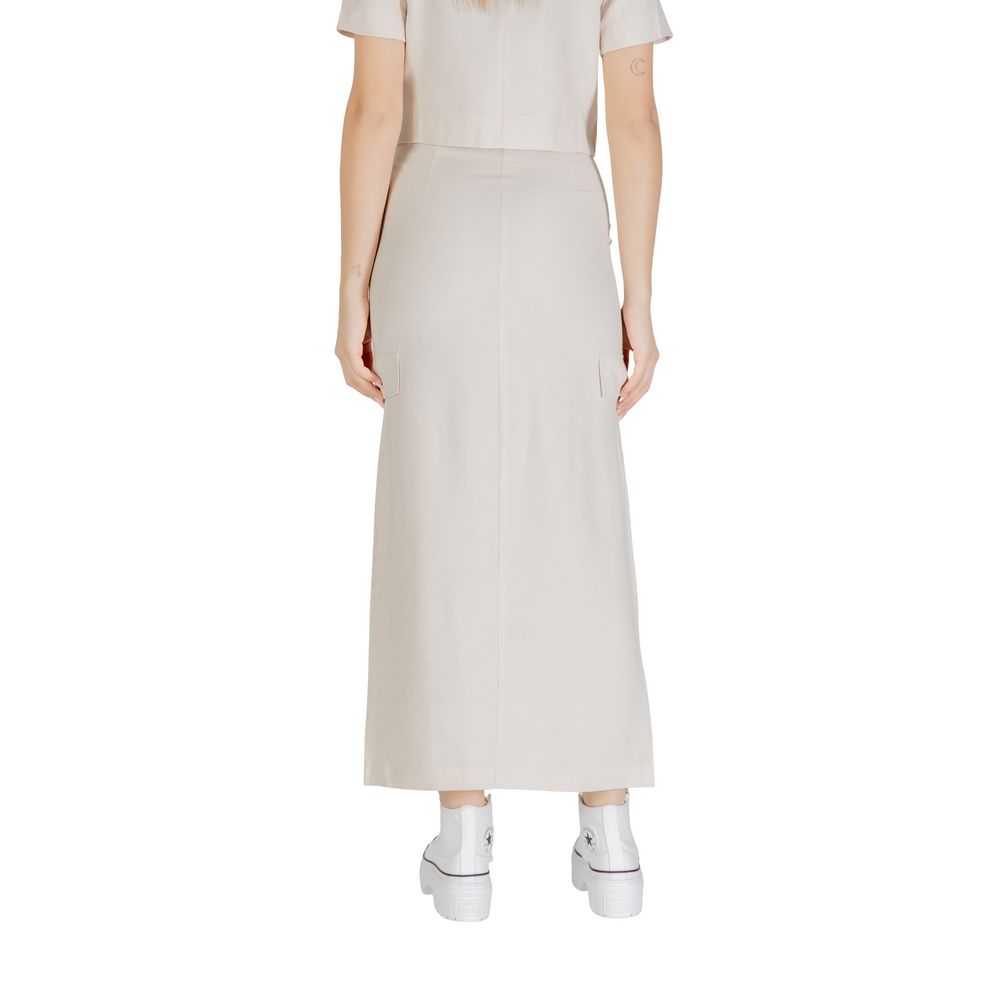 Jacqueline De Yong Lang Nederdel i Tofarvet Viskose