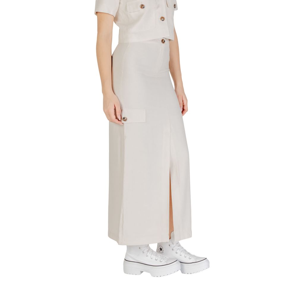 Jacqueline De Yong Lang Nederdel i Tofarvet Viskose