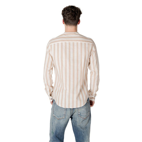 Gianni Lupo Beige bomuldsskjorte