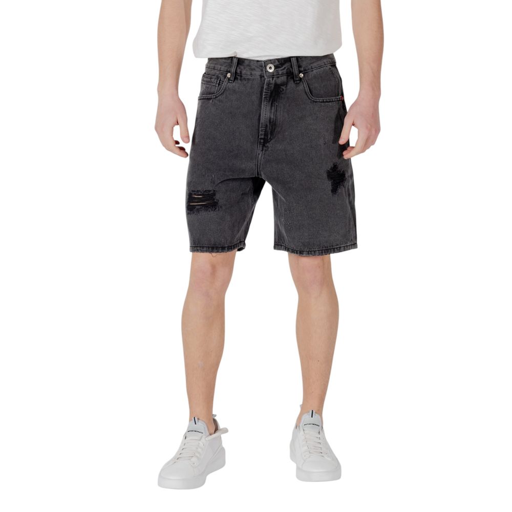 Gianni Lupo sorte bomuldsbermudashorts