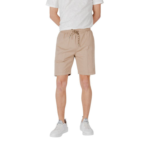 Gianni Lupo Beige Bomulds Bermudashorts