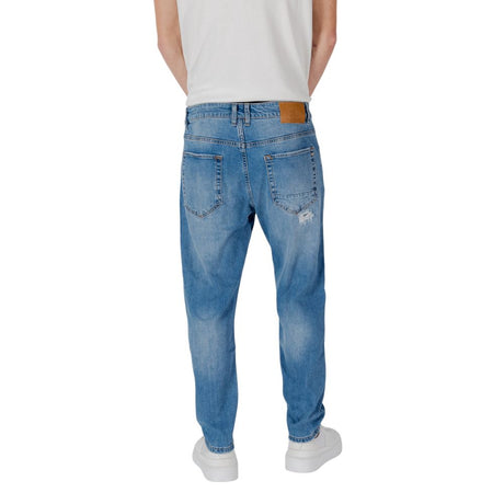 Gianni Lupo Blå Bomuld Relaxed Fit Jeans