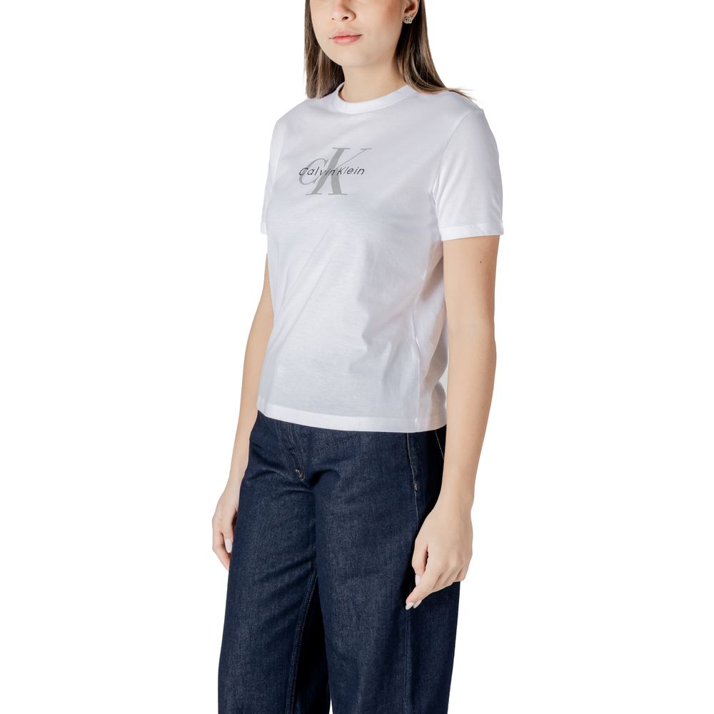 Calvin Klein Jeans Hvid Bomulds T-shirt