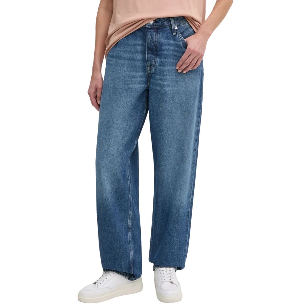 Calvin Klein Jeans Blå Bomuld Mom Jeans