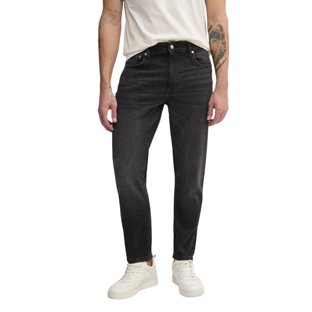 Calvin Klein Jeans Sorte Bomulds Relaxed Fit Jeans