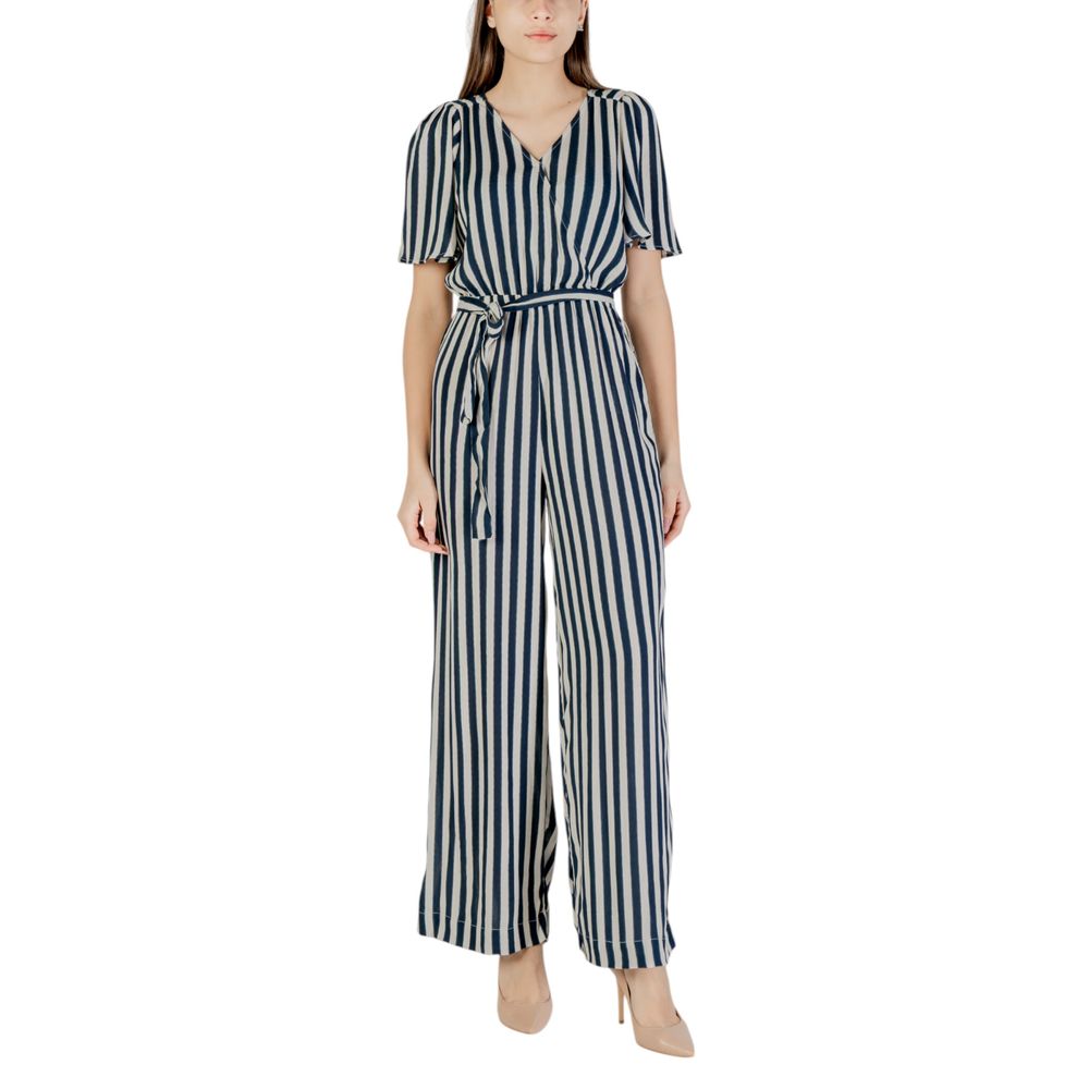 ICHI Blå Viskose Jumpsuit