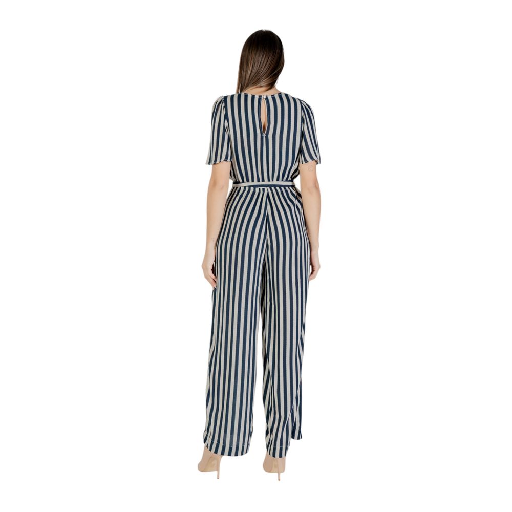 ICHI Blå Viskose Jumpsuit