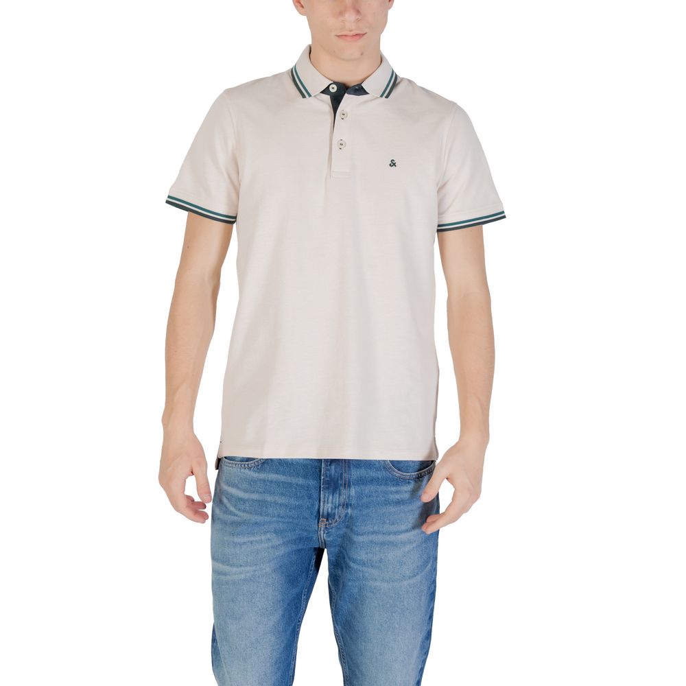 Jack Jones Beige Bomuldspoloshirt