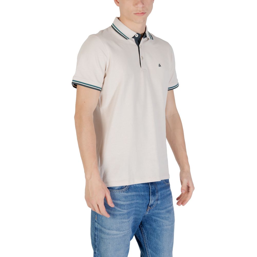 Jack Jones Beige Bomuldspoloshirt