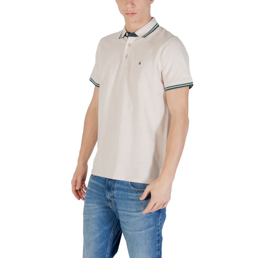 Jack Jones Beige Bomuldspoloshirt