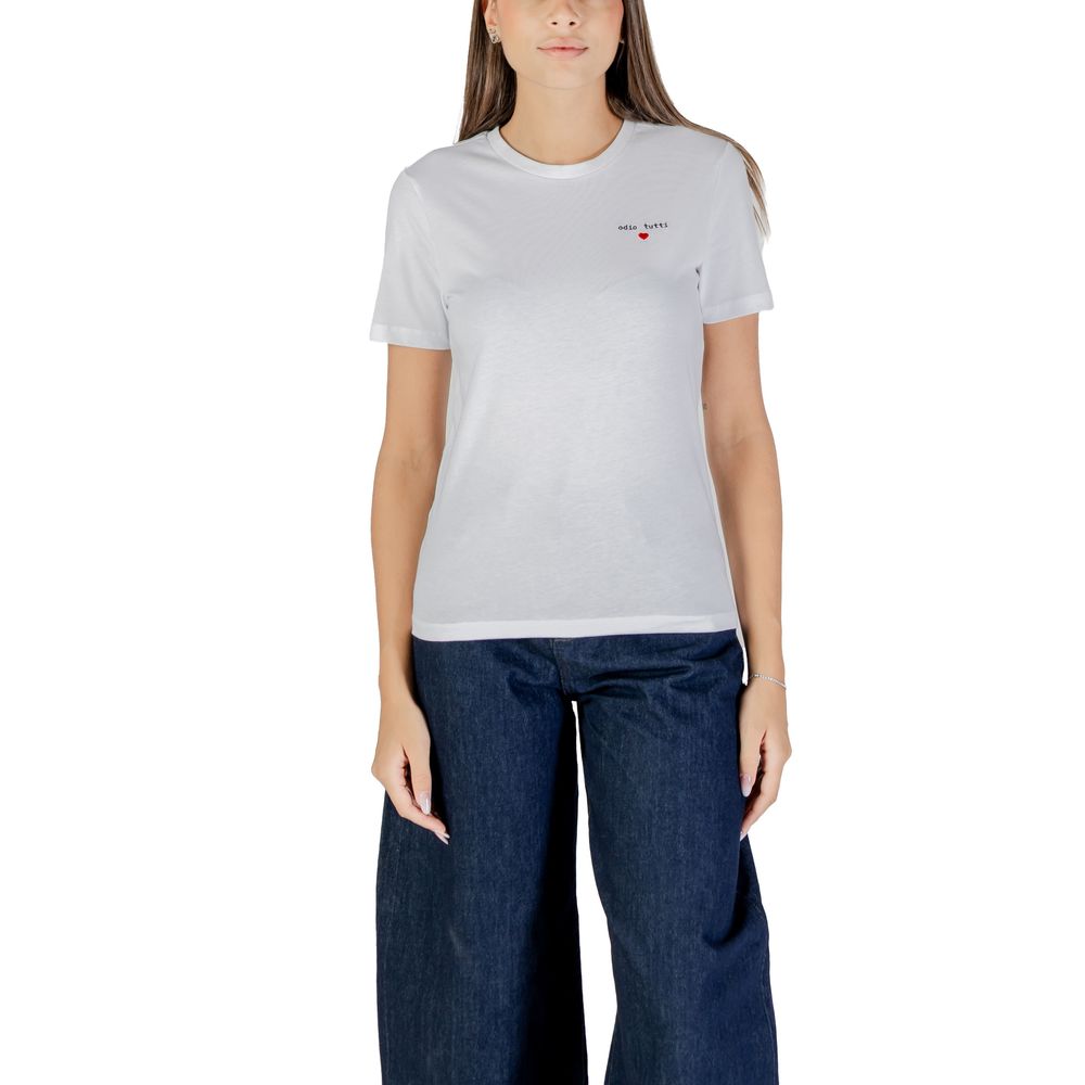 Kun hvid bomulds-T-shirt