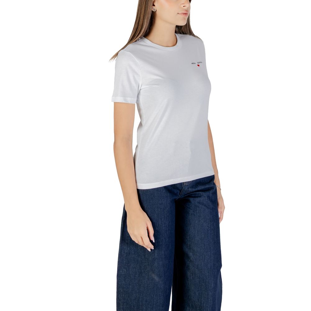 Kun hvid bomulds-T-shirt