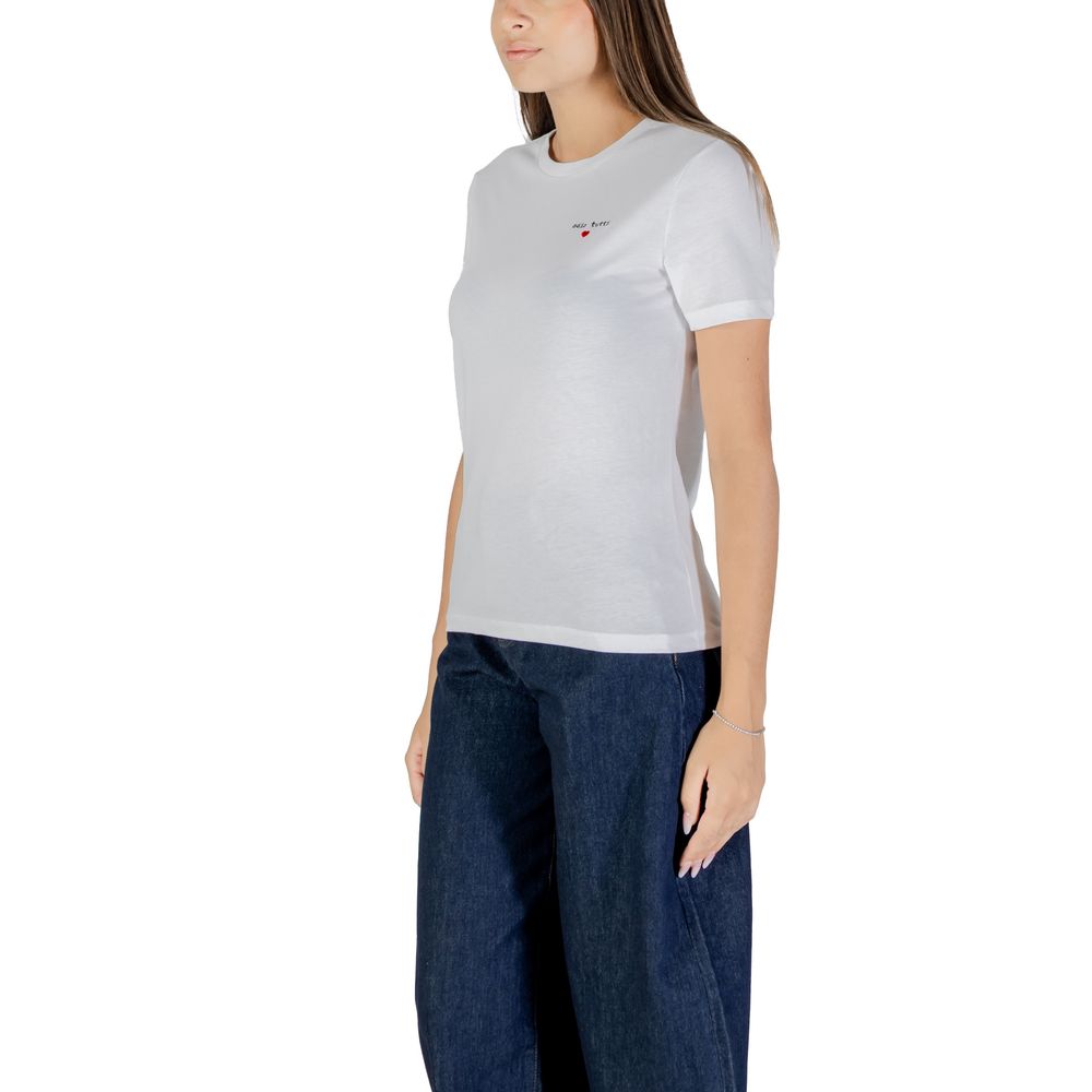 Kun hvid bomulds-T-shirt