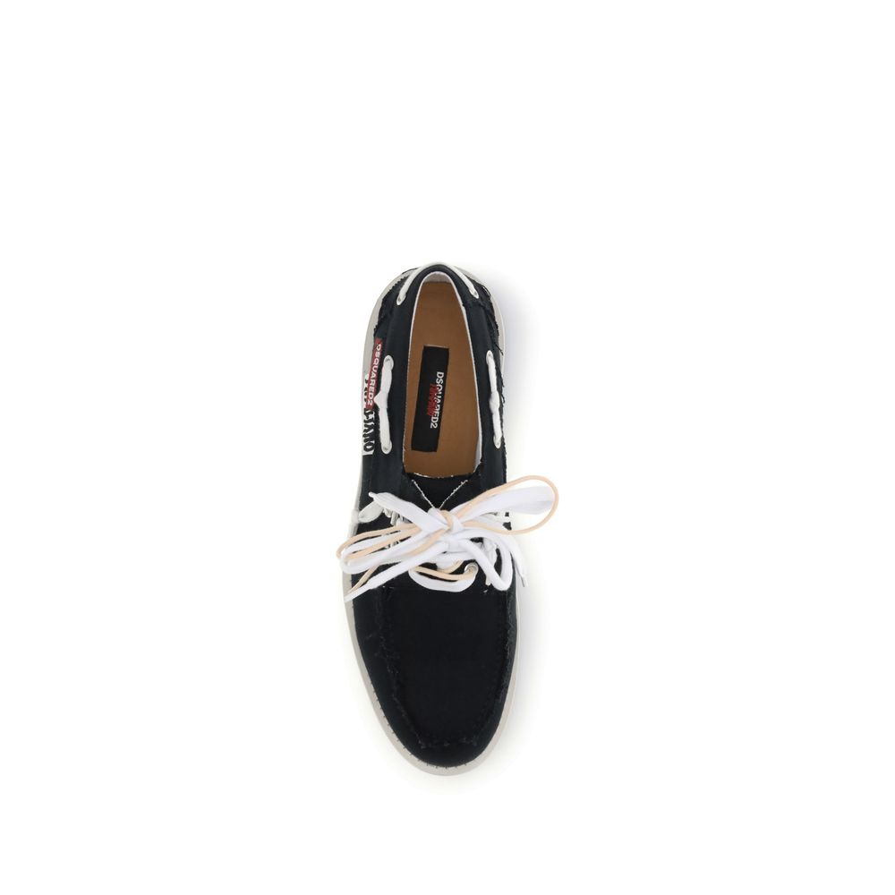 Dsquared² Sorte Bomulds Slip-On Loafers