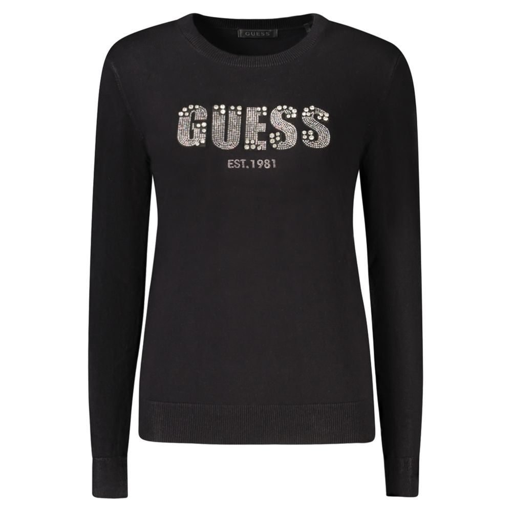 Guess Jeans Sort Viscose Sweater til kvinder