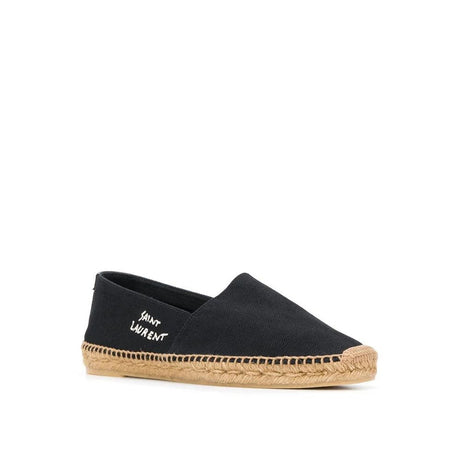 Saint Laurent sorte espadriller i lærred