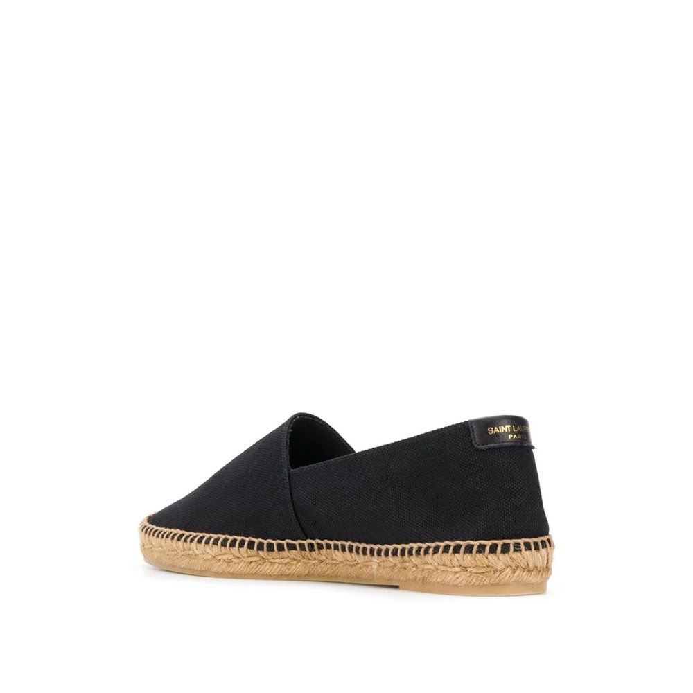 Saint Laurent sorte espadriller i lærred