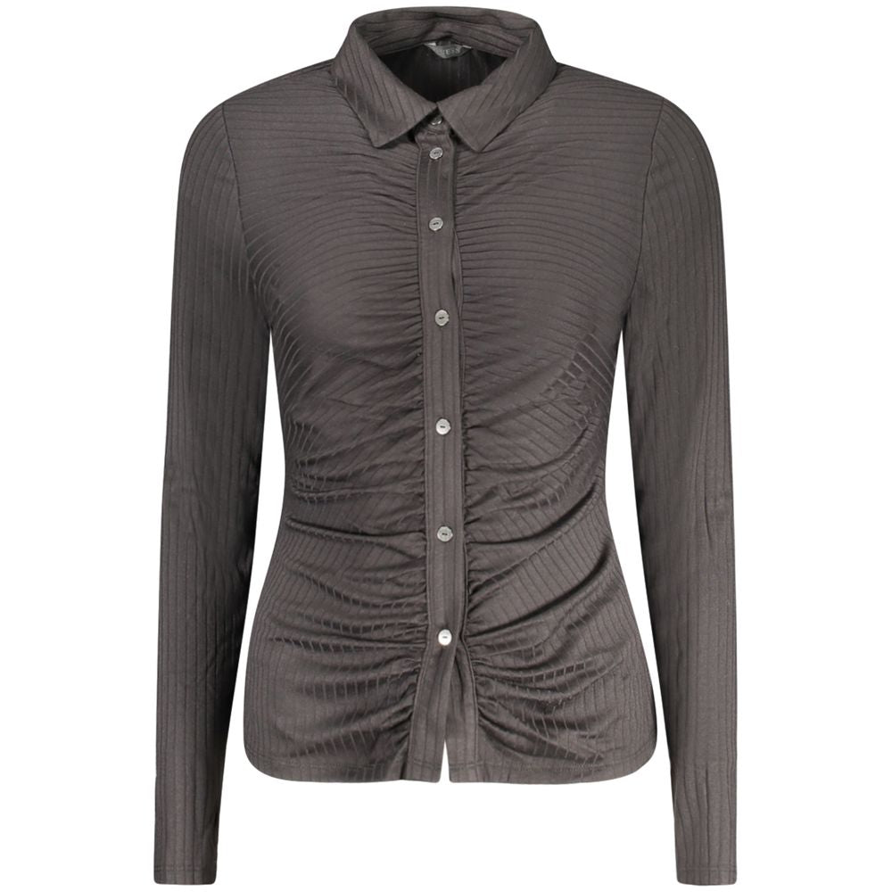 Guess Jeans Sort Polyester Skjorte