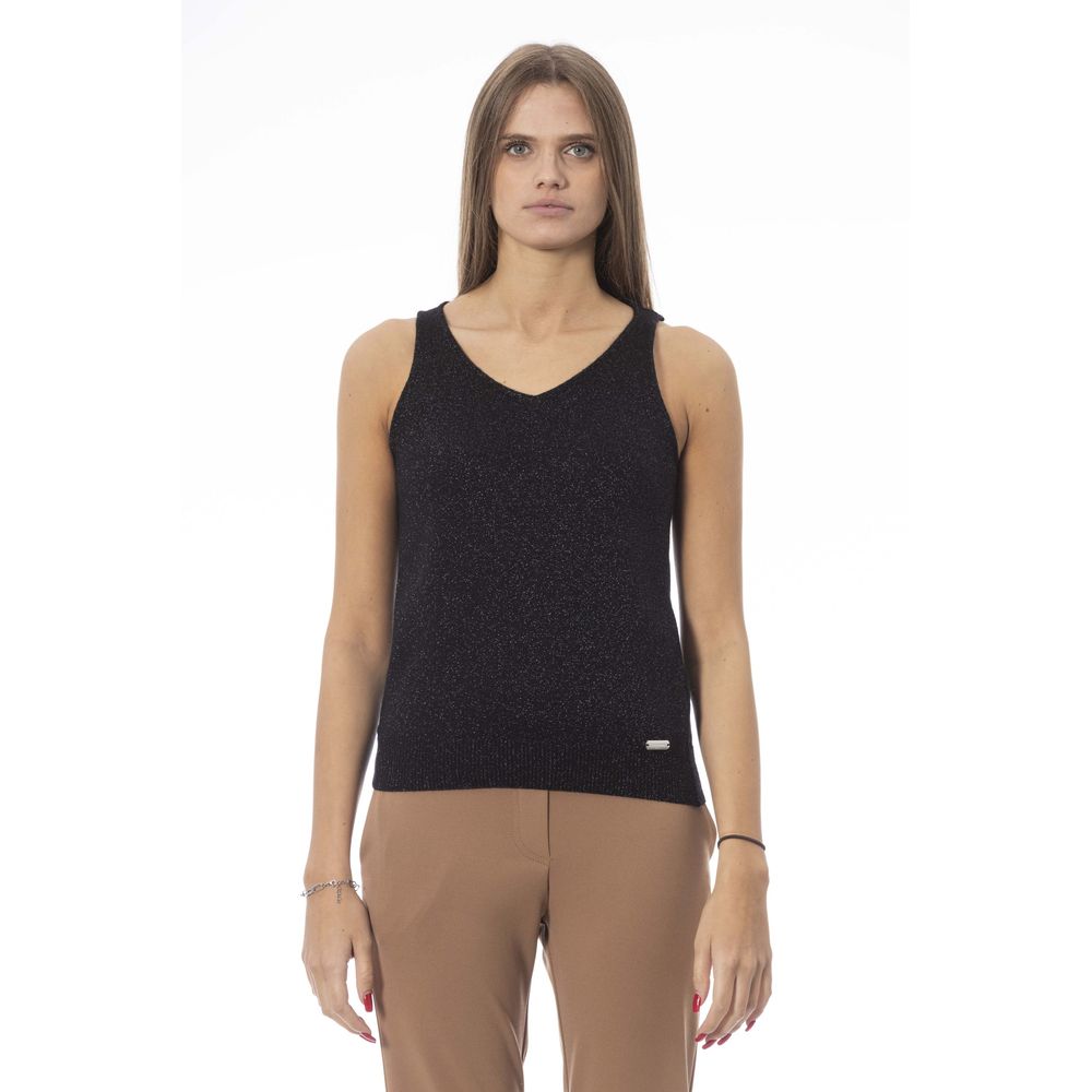 Baldinini Trend sort stof tanktop
