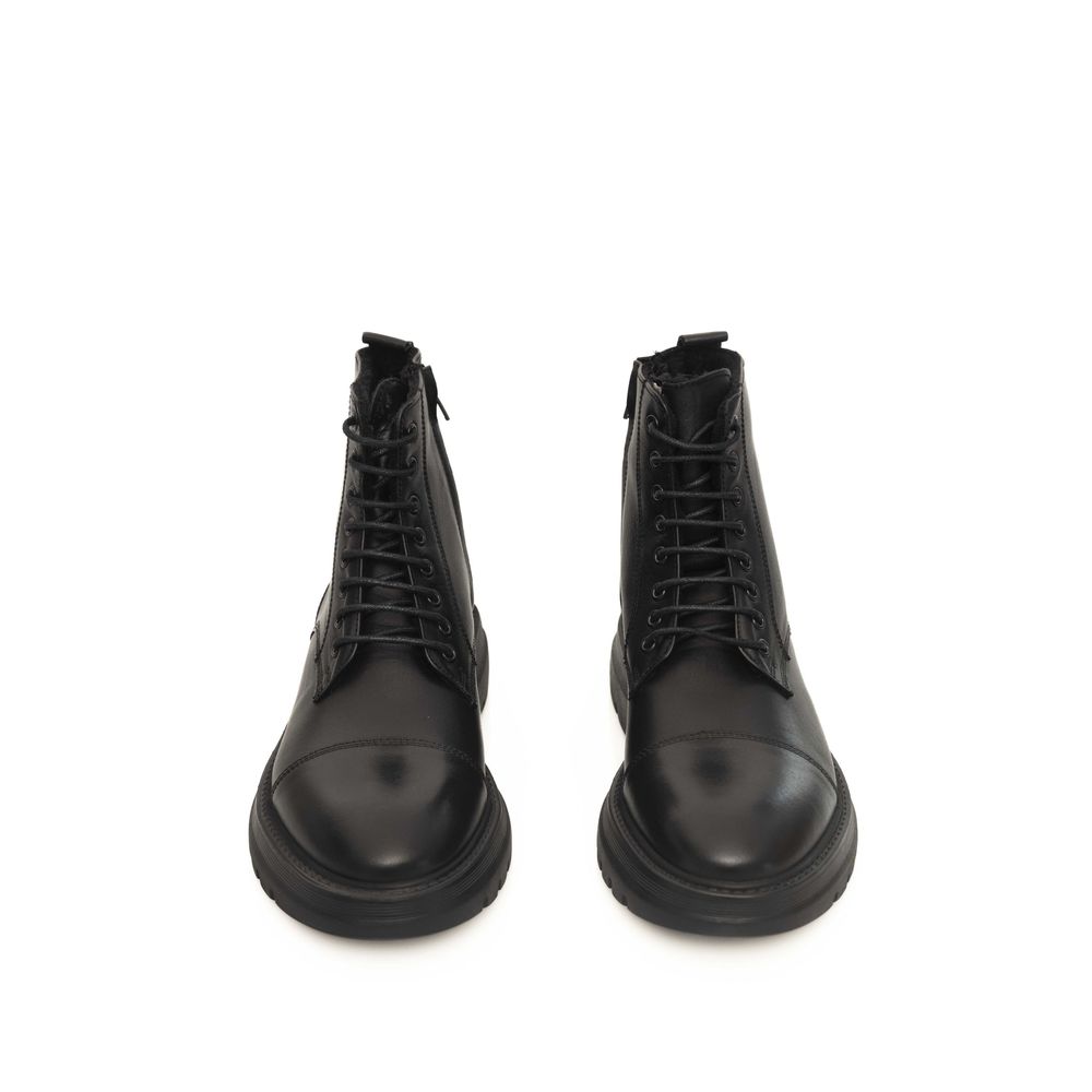 Cerruti 1881 sort læderstøvle til mænd