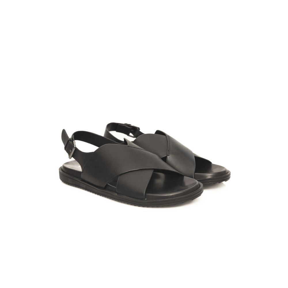 Cerruti 1881 Sort Læder Herre Sandal