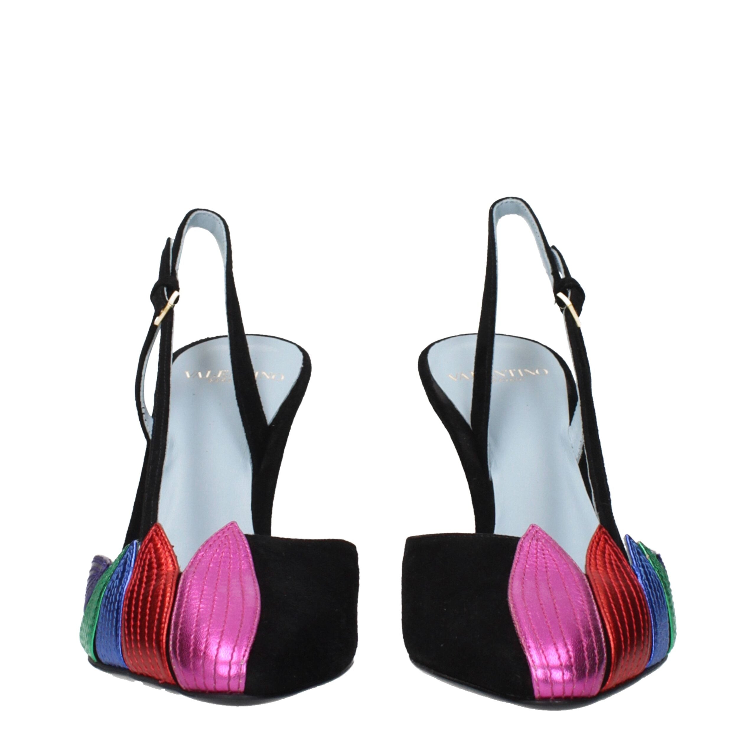 Valentino Garavani sorte læderpumps med høj hæl