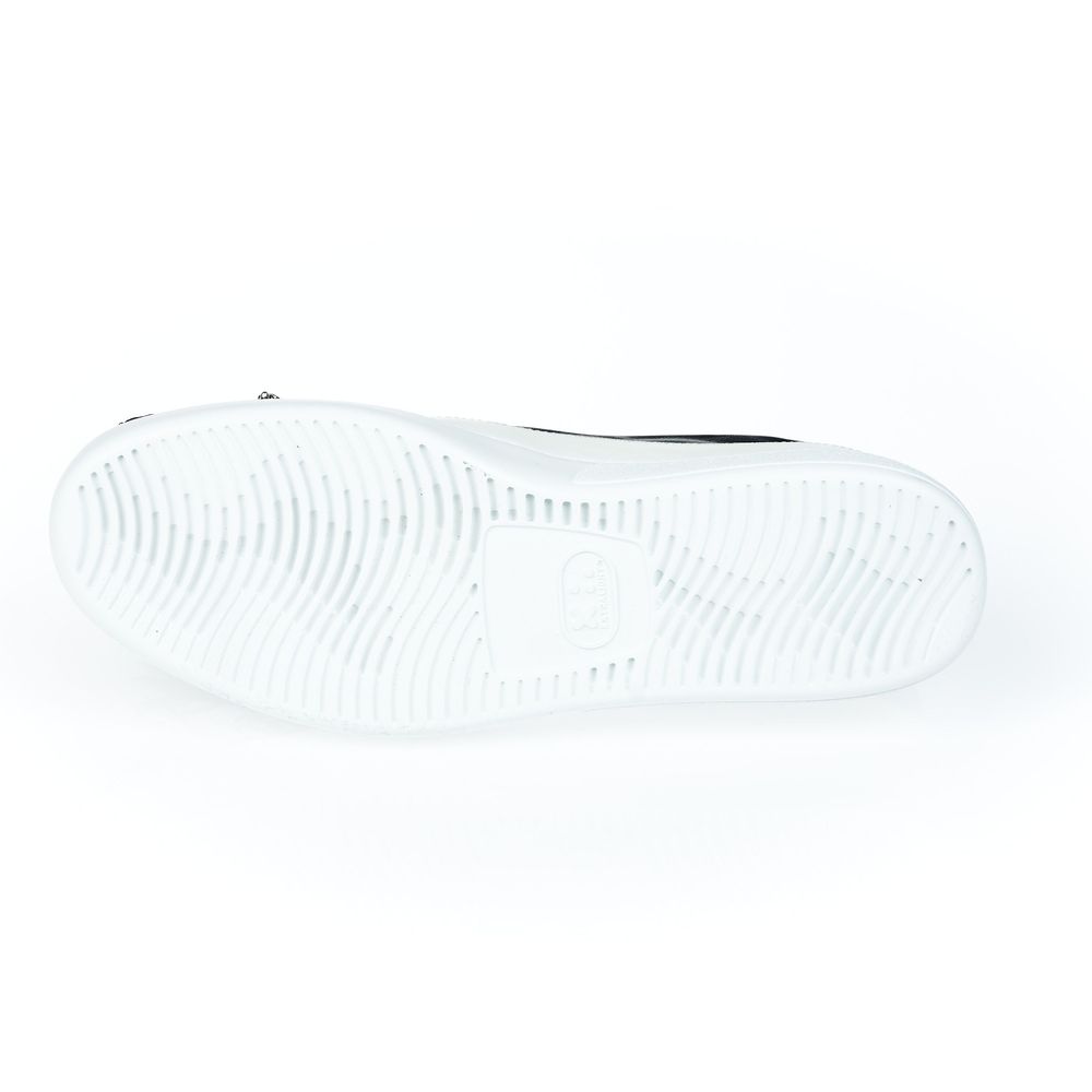 Mr&Mrs Italy sorte slip-on sko i læder til kvinder