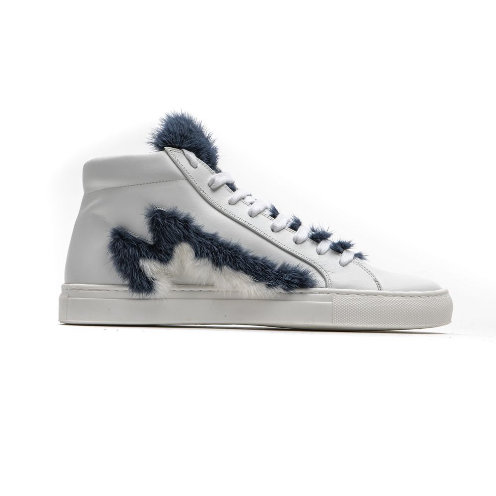 Mr&Mrs Italy Hvide Lædersneaker til Kvinder