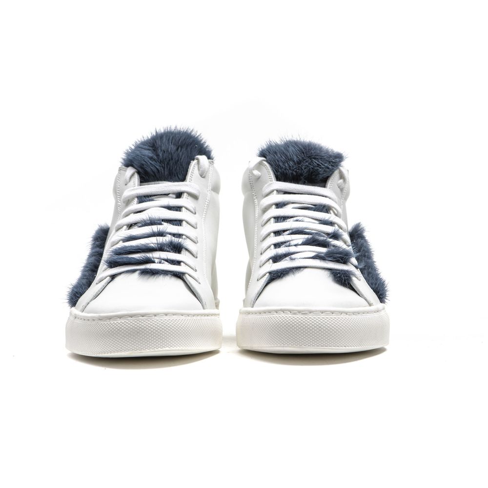 Mr&Mrs Italy Hvide Lædersneaker til Kvinder