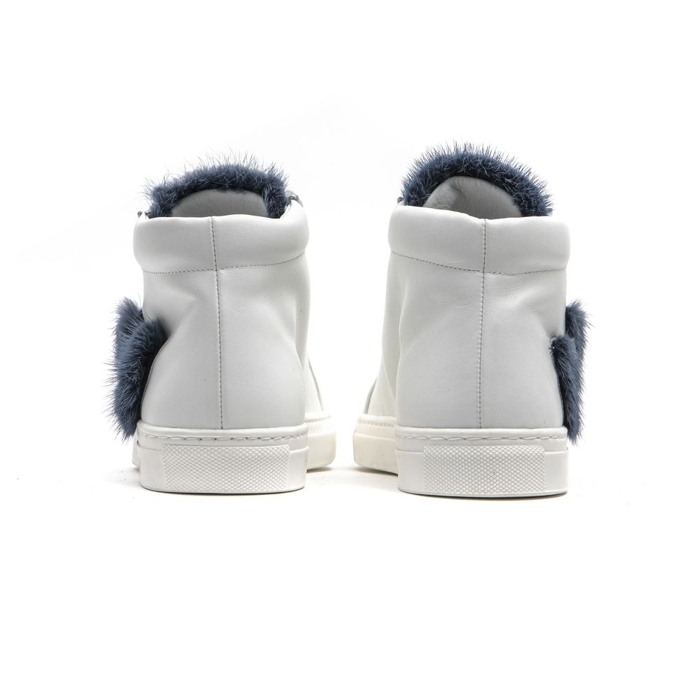 Mr&Mrs Italy Hvide Lædersneaker til Kvinder