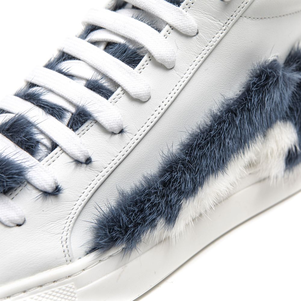 Mr&Mrs Italy Hvide Lædersneaker til Kvinder