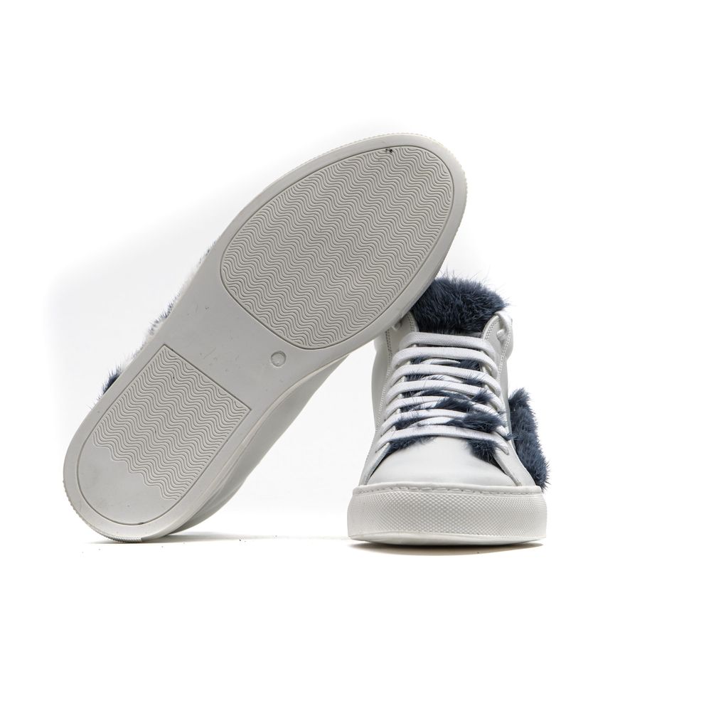 Mr&Mrs Italy Hvide Lædersneaker til Kvinder