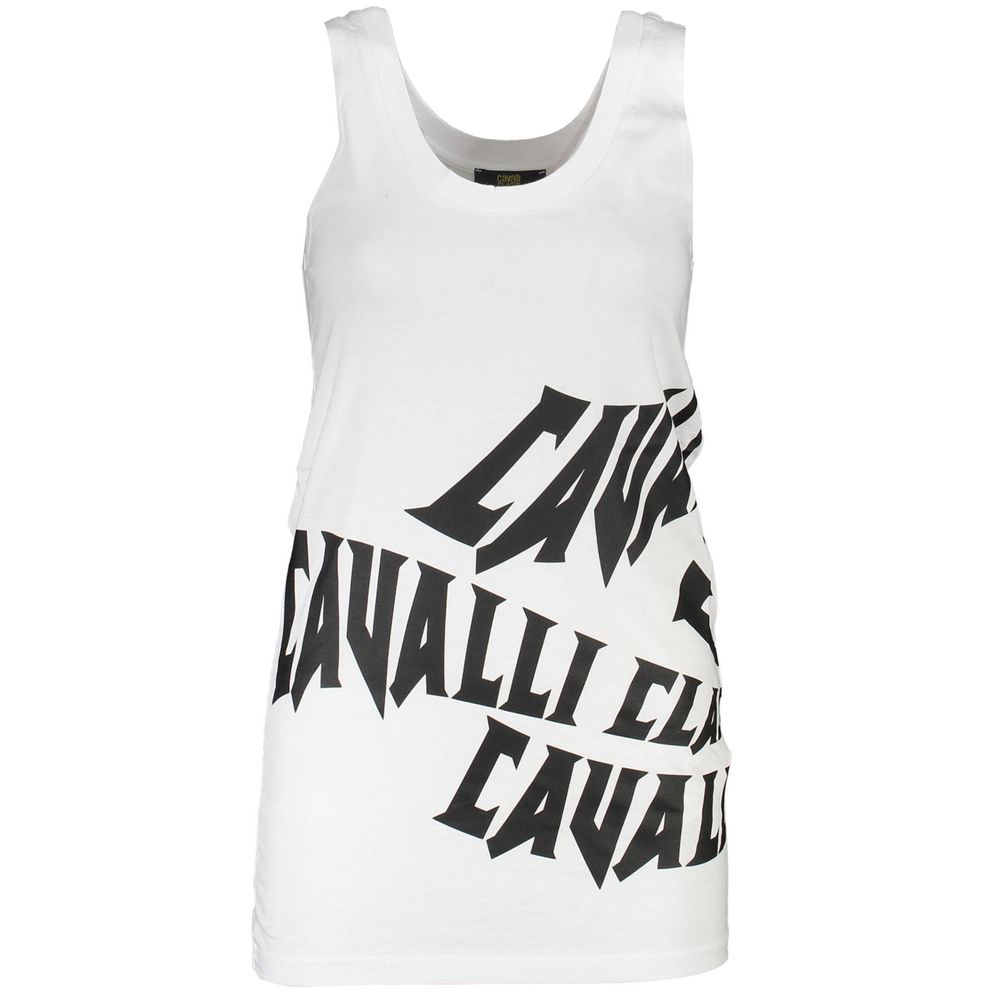 Cavalli Class Hvid Bomuld Tanktop